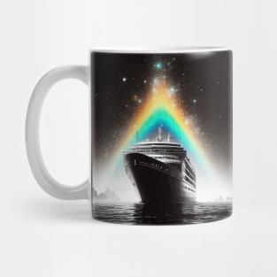 Monochromatic Birthday Family Cruise Ship Rainbow Colors Mug